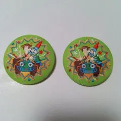 ぽっこりはん(プロフ必読お願いします☆)様 キャラクター刺繍缶バッジ2個