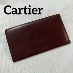 【美品】Cartier カルティエ マストライン 本革長財布 札入れ レザー