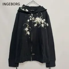 INGEBORG】インゲボルグ ジップアップパーカー M ピンクハウス 花柄 
