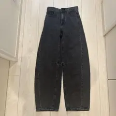 GUバレルレッグジーンズ 丈長め xs