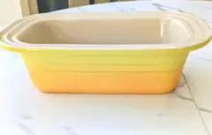 ルクルーゼ ストーンウェア ミートローフ　グラタン皿　イエローオレンジ