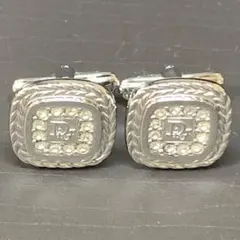 極美品　クリスチャンディオール　Diorロゴ＆ラインストーン　カフリンクス