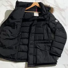 【高級 極美品】モンクレール CLUNY ダウンジャケット ロゴ フード 黒 M