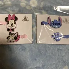 ディズニーストア ヘアクリップ スティッチ ミニー