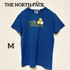 THE NORTH FACE ロゴTシャツ ブルー M 半袖 アウトドア