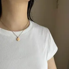 ネックレス コイン サージカルステンレス あずきチェーン 新品 ピンクゴールド