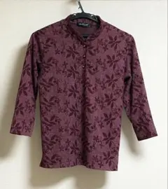 高齢者　シニア　ミセス　トップス　カットソー　婦人服　花柄　L 匿名配送