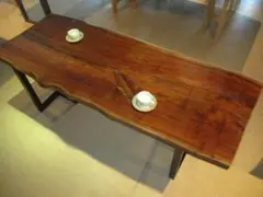 1752□ 楠 クス テーブル ローテーブル ダイニング 座卓 一枚板 天板