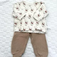 くまのプーさん　キルティングベビーパジャマ80m