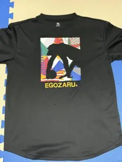 EGOZARU 黒 グラフィックプリント シャツ