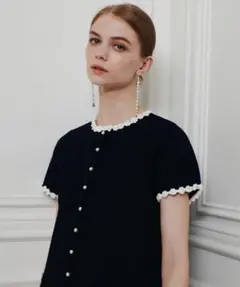 LOULOU WILLOUGHBY クロッシェフラワージャケットカーディガンのサムネイル