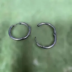 シルバー フープピアス 中型