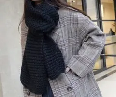 CORNERS ガーター編みローゲージニットマフラー 可愛い