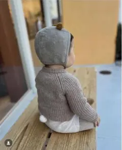 【新品未使用】mes kids des fleurs ニットセットアップ