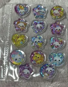 Kamio Japanおはじきシールフレーク　キラウサツインズ