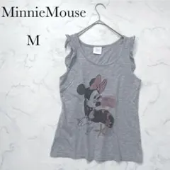 【ミニーマウス】フリル タンクトップ グレー M〜L ディズニー ルームウェアのサムネイル