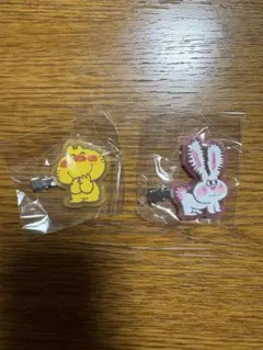 水森亜土　クリアラバーヘアクリップ　2個セット