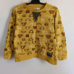 BOBSON 車プリント トレーナー 130　本体綿100%