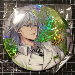 ツイステ ナムコ namco限定 75ミリ ホログラム缶バッジ 実験服 シルバー