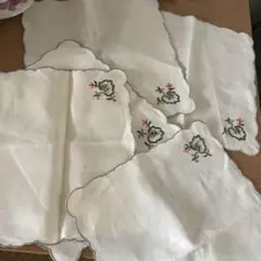 リネン製刺繍ランチョンマット6枚セット