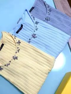 INGNI 半袖Tシャツ ビーズ装飾　３枚セット　未使用　サイズМ