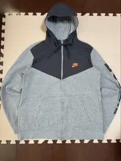 Nike ジップアップパーカー グレー/ネイビー