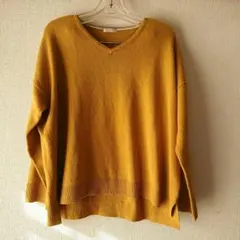 ハニーズ マスタード Vネック オーバーサイズセーター L