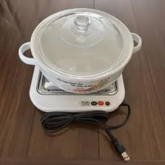 昭和レトロ 保温 調理鍋 電気コンロセット 花柄のサムネイル