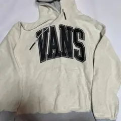 VANS フード付きパーカー アイボリー/グレー