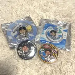 オリックスバファローズ 山岡泰輔 アクスタ２点、缶バッジセット