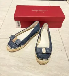 Salvatore Ferragamo デニム フラットシューズ　エスパドリーユ