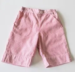 (極美品)familia 赤と白のストライプパンツ