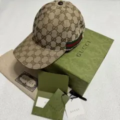 Ｍサイズ【グッチ】オリジナルGGキャンバス ベースボールキャップ
