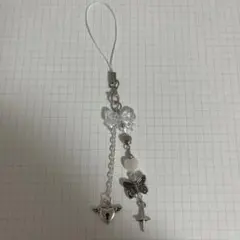 ハンドメイド ストラップ ビーズキーホルダー