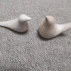 陶器製 鳥の置物 2点セット