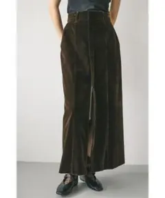 【新品未使用】スタイルミキサー ベロアジップストレートスカート ブラウン M