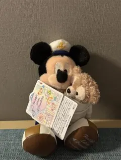 【新品未使用】ディズニーシー ダッフィー ミッキー ぬいぐるみバッジ