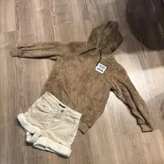 SISTER JENNI 上下セットフリースパーカー ブラウン　ボトムスベージュ