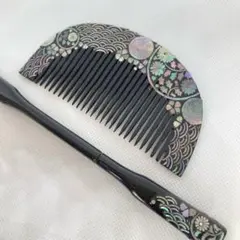 020520 アンティーク　本漆　螺鈿　櫛笄　日本髪　かんざし　簪