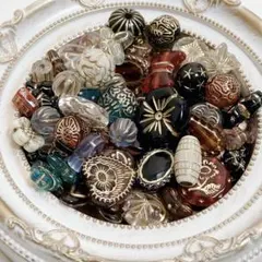 cs138/SALE！ビーズ◇アンティーク調　アクリルビーズ　約50g