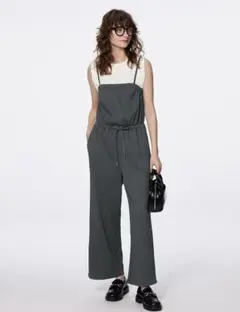 gu リブサロペットパンツ