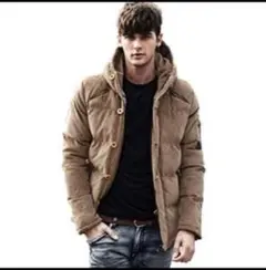 売り切り！　冬 服 カジュアル 中綿 かっこいい ジャケット ベージュ　サイズM