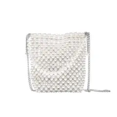 ZARA ザラ パールビーズ ミニバケットバッグ 美品