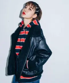 X-girl ブラックライダースジャケット