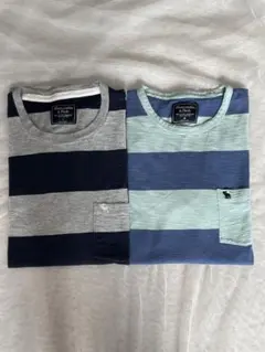 アバクロンビー＆フィッチ ストライプ Tシャツ 2枚セット