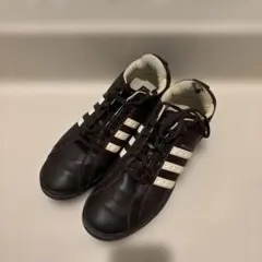 【美品】adidas ブラウン カジュアルゴルフシューズメンズ27センチ