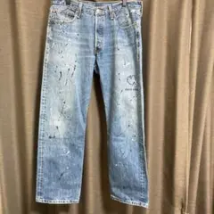 【古着】Levis501 MEXICO製 ペイントデニム