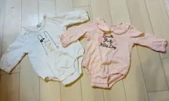 薄手長袖ロンパース２枚セット★サイズ70