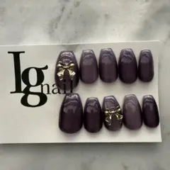 現品限り　リボンネイルチップ　推しネイル　卒業式ネイル　ネイルチップ　ネイル