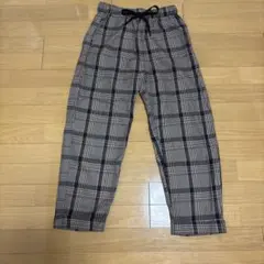 ウィゴー　チェック柄ゴムウエストパンツ Sサイズ